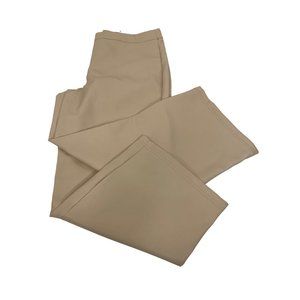 Bagatelle Faux Leather Women’s Cropped Pants L Wide Leg Peach Zip Button